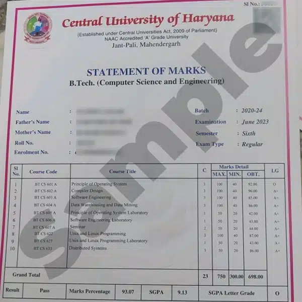 CENTRAL UNIVERSITY OF HARYANA
