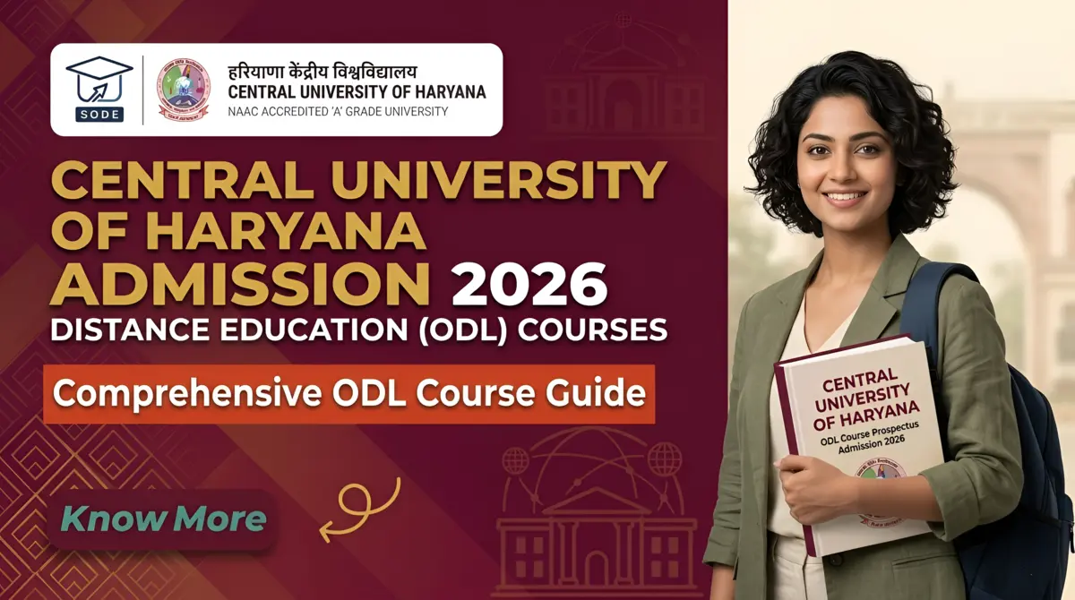 Read more about the article Central University of Haryana Admission 2026: Distance Education (ODL) Courses