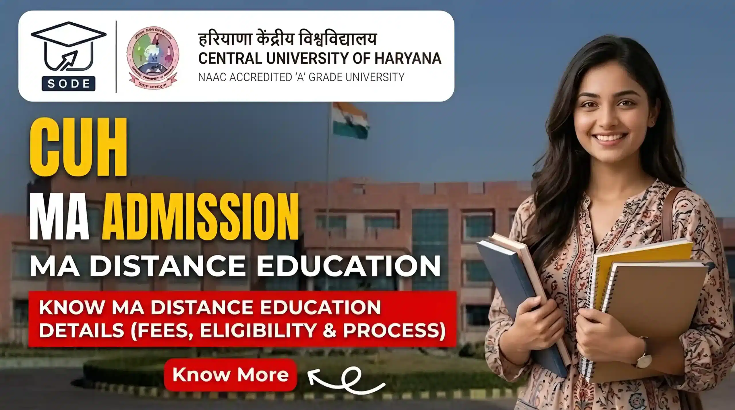 Read more about the article CUH Admission 2026: MA Distance Education Course Fees, Eligibility & Admission Process